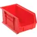 Global Industrial™ Plastic Hang & Stack Bin, 14-3/4"L x 8-1/4"W x 7"H, Red - Pkg Qty 12