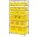 Quantum® 7 Shelf Chrome Bin Shelving, 36"W x 24"D x 74"H, 20 Hulk Containers, Yellow