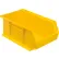 Global Industrial™ Plastic Hang & Stack Bin, 13-5/8"L x 8-1/2"W x 6"H, Yellow - Pkg Qty 12