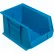 Global Industrial™ Plastic Hang & Stack Bin, 13-5/8"L x 8-1/4"W x 8"H, Blue - Pkg Qty 12