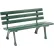 Global Industrial™ 4' Park Bench w/ Backrest, Green
