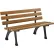 Global Industrial™ 4' Park Bench w/ Backrest, Tan