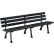 Global Industrial™ 6' Park Bench w/ Backrest,  Black