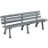 Global Industrial™ 6' Park Bench w/ Backrest, Gray