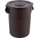 Global Industrial™ Plastic Trash Can with Lid - 32 Gallon Brown