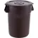 Global Industrial™ Plastic Trash Can with Lid - 44 Gallon Brown