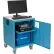 Global Industrial™ Mobile Powered Audio Visual Cart w/ Lockable Cabinet, 100AH Battery, Blue