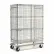 Dolly Base Security Truck, Chrome, 24"W x 36"L x 70"H, Rubber, 2 Swivel, 2 Rigid Casters