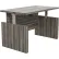 Safco® Aberdeen Height-Adjustable Desk, Conference Front Top & Base, 36"D x 72"W, Gray Steel