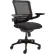 Interion® Mesh Chair with Adjustable Flip Arms & Mid Back, Fabric, Black