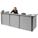 Interion® U-Shaped Reception Station, 124"W x 44"D x 44"H, Gray Counter, Gray Panel