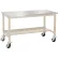 Global Industrial™ Mobile Lab Workbench w/ Stainless Steel Square Edge Top, 60"W x 30"D, Tan