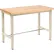 Global Industrial™ 48 x 24 Adj. Height Workbench Return Square Tube Leg - Maple Square Edge Tan
