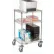 Nexel™ 3-Shelf Chrome Wire Shelf Mobile Printer Stand, 24"W x 18"D x 39"H