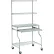 Global Industrial™ Chrome Wire Shelf Mobile Computer LAN Workstation, 31-1/2"W x 24"D x 63"H