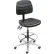 Interion® Shop Stool - Polyurethane - 5 Way Adjustable - Black