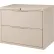 Interion® 2 Drawer Premium Lateral File Cabinet, Legal & Letter Size, 36"W x 18"D x 28"H, Putty