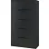 Interion® Premium Lateral File Cabinet, 5 Drawers, 36"W x 18"D x 64-1/2"H, Black