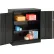 Tennsco® Counter Height Metal Storage Cabinet, 36"W x 18"D x 42"H, Unassembled, Black