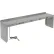 Global Industrial™ 254755B Workbench Power Riser W/ 6 Outlets, 96"W x 15"D, Gray