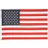 3' x 5' Nyl-Glo US Flag with Embroidered Stars & Lock Stitching