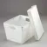 Global Industrial™ Corrugated Plastic Postal Nesting Tote w/ Lid,18-1/2"Lx13-1/4"Wx12"H,Natural - Pkg Qty 10