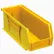 Global Industrial™ Plastic Hang & Stack Bin, 10-7/8"L x 4-1/8"W x 4"H, Yellow - Pkg Qty 12