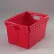 Global Industrial™ Corrugated Plastic Postal Nesting Tote, 18-1/2"L x 13-1/4"W x 12"H, Red