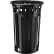 Global Industrial™ Outdoor Slatted Steel Trash Can W/Access Door & Flat Lid, 36 Gallon, Black