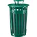 Global Industrial™ Outdoor Slatted Steel Trash Can W/Access Door & Rain Bonnet Lid,36 Gal,Green