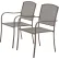 Global Industrial™ Outdoor Café Stacking Armchair, Steel Mesh, Bronze, 2 Pack