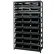 Quantum MSU-531 Steel Shelving With 27 Magnum Giant Hopper Bins Black, 18x42x75