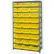 Quantum MSU-531 Steel Shelving With 27 Magnum Giant Hopper Bins Yellow, 18x42x75
