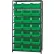 Quantum MSU-532 Steel Shelving With 21 Magnum Giant Hopper Bins Green, 18x42x75