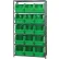 Quantum MSU-533 Steel Shelving With 15 Magnum Giant Hopper Bins Green, 18x42x75