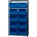 Quantum MSU-543 Steel Shelving With 10 Magnum Giant Hopper Bins Blue, 18x42x75