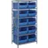 Quantum 2475-954 Steel Shelving with 10 24"D Hulk Hopper Bins Blue, 24x36x75