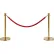 Global Industrial™ Red Velour Rope 59" With Ends For Portable Gold Post
