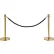 Global Industrial™ Black Vinyl Braided Rope 59" With Ends For Portable Gold Post