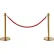 Global Industrial™ Red Vinyl Braided Rope 59" With Ends For Portable Gold Post