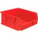 Global Industrial™ Plastic Hang & Stack Bin, 10-7/8"L x 11"W x 5"H, Red - Pkg Qty 6