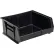 Global Industrial™ Plastic Hang & Stack Bin, 14-3/4"L x 16-3/4"W x 7"H, Black - Pkg Qty 6