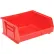 Global Industrial™ Plastic Hang & Stack Bin, 14-3/4"L x 16-3/4"W x 7"H, Red - Pkg Qty 6