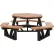 Global Industrial™ 46'' Hexagon Picnic Table, Recycled Plastic, Cedar