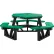 Global Industrial™ 46'' Hexagon Picnic Table, Recycled Plastic, Green