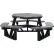 Global Industrial™ 46'' Hexagon Picnic Table, Recycled Plastic, Gray