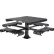 Global Industrial™ 46" Square Steel Slat Picnic Table, Black