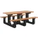 Global Industrial™ 6' Rectangular Picnic Table, Recycled Plastic with Heavy Duty Base, Cedar