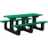 Global Industrial™ 6' Rectangular Picnic Table, Recycled Plastic with Heavy Duty Base, Green