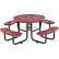 Global Industrial™ 46" Round Picnic Table, Expanded Metal, Red
